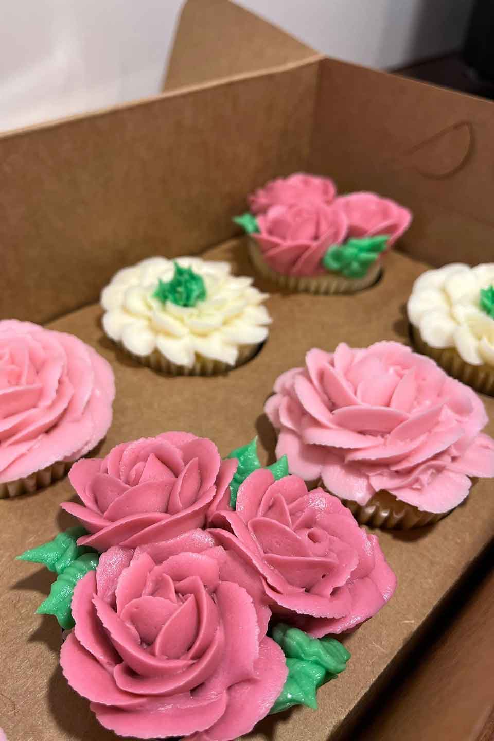 Cupcakes with Floral Icing