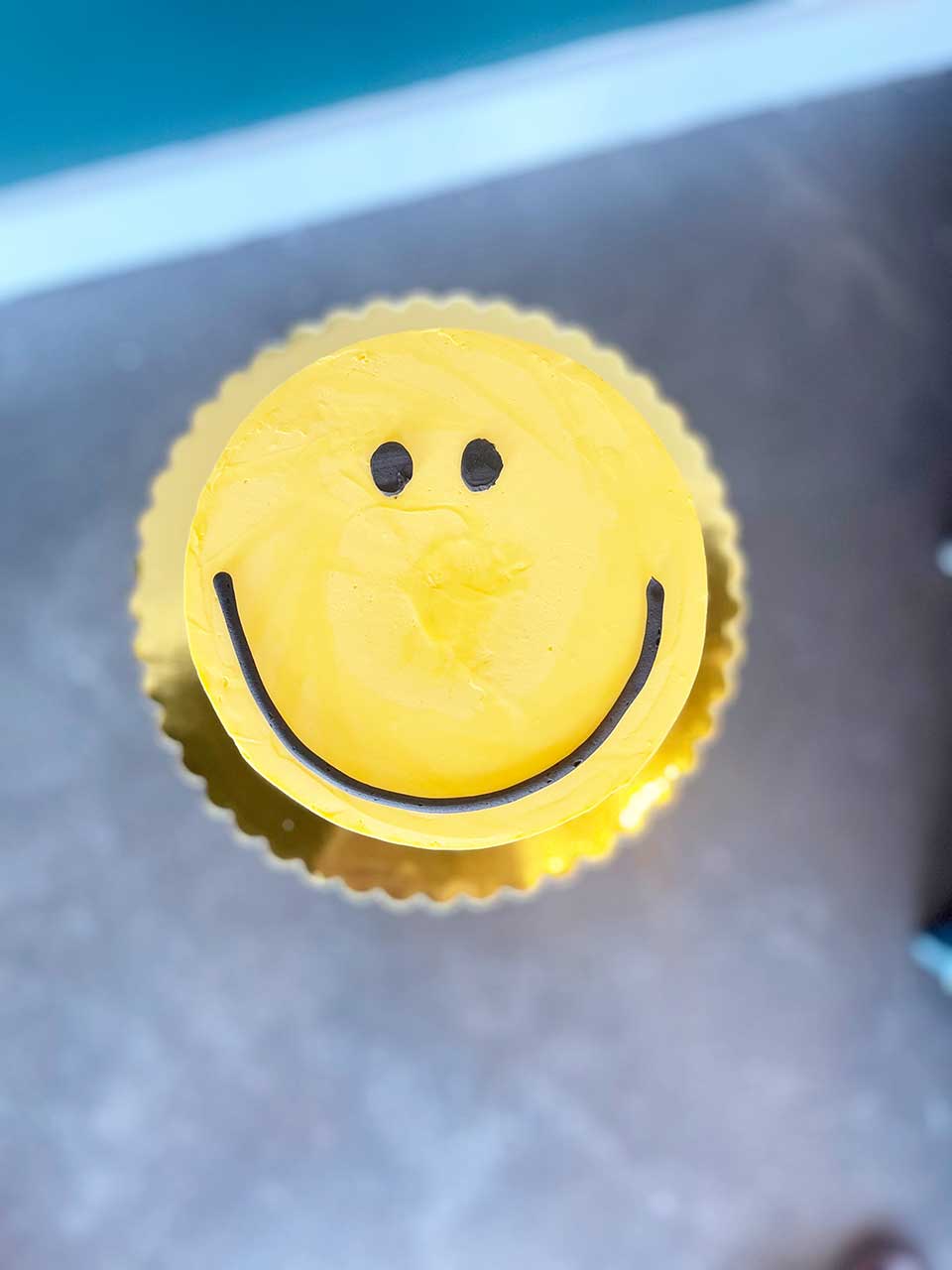 Yellow Smile Emoji Cupcake